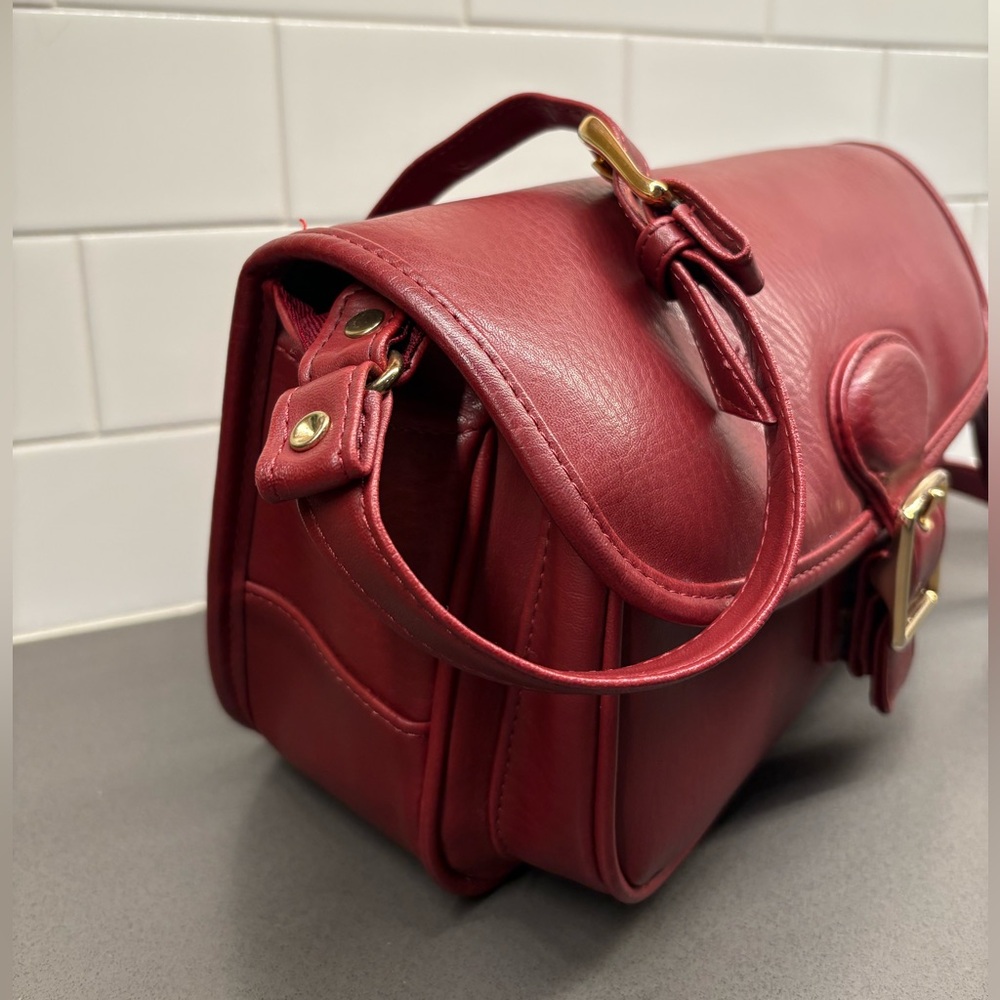 Red Vegan Leather Crossbody - Picture 4 of 10